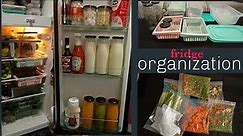 FRIDGE ORGANIZATION/how to arrange a small fridge