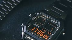 Casio AE1200 With Black Metal Strap