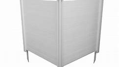 Enclo Privacy Screens Premium Privacy No Dig 2 Panels 48-in W x 48-in H White Vinyl/Polyresin Outdoor Privacy Screen Lowes.com