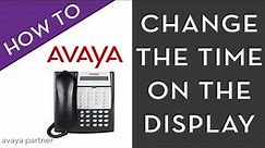 Avaya Partner Programming, How change the time on the display