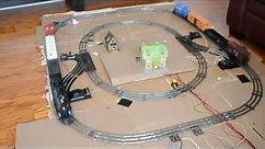 Lionel O-Gauge Freight Trains Exchange Their Tracks and then Return