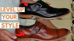 Review Men's Dress Shoes - STACY ADAMS Men's Desmond Cap-Toe Monk Strap