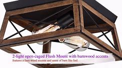 Hukoro Mousse 12 in. W. 2-Light Flush Mount with Matte Black finish Faymart-70492BK