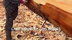 Handcrafted Western Red Cedar Log Home during construction. | Log Cabin Lover