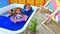 Fun weekend Barbie. Time to swimm in the pool for dolls.