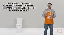 American Standard Cadet 3 Tall Height 2-Piece 1.0/1.6 GPF Dual Flush Round Toilet in White 3380BA216ST.020