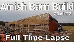 Amish Barn/Garage Build - Full Time-Lapse!!