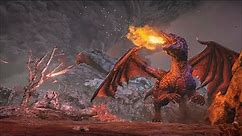 Megalosaurus vs Alpha Dragon - Boss - The Island - ARK: Survival Evolved