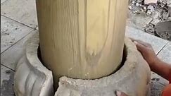 Concrete base column pile foundation process