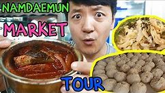 Street Food Tour of LARGEST TRADITIONAL Market in Korea: Namdaemun Market
