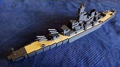 Lego USS Missouri Moc WW2 Battleship Speedbuild (World War Two Navy Ship Build Tutorial Video)