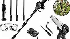 Electric Pole Saw 55-225cm Adjustable 2 In 1 Cordless Pole Saw And Mini Chainsaw Tree Trimmer Pole Saw With Charger And Lithium Battery Pole Saws For Tree Trimming Battery Powered