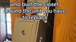 HVAC tech finding out who build the closet around the HVAC unit ￼#hvac #hvaclife #hvacarmy #shorts