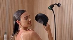 MOEN Quattro 4-Spray Patterns with 6.5 in. Single Wall Mount Handheld Shower Head with Magnetix in Matte Black N401H0BL