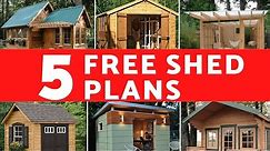 🌻 5 FREE Shed Plans With Step-By Step Instructions