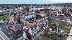 Aerial footage shows tornado aftermath in Mayfield, Kentucky