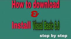 How to download and install Visual Basic 6.0 (VB6) | lecture 1 | by Ahmad Raza | how to do this