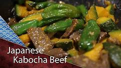 Kabocha Beef stir fry- Cooking Japanese Recipe