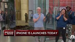 iPhone 15 goes on sale: Apple CEO Tim Cook opens Fifth Avenue Apple store