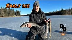 Finding First Ice! | Gull Lake, Duck Mountains Fishing