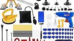Dent Puller kit, 86pcs Paintless Dent Removal Kit with Golden Lifter, Bridge Puller, Suction Cup Puller Tools, and 100W Glue Gun, Professional Car Dent Repair Tools for Auto Body Dent Damage