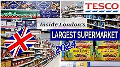 Shopping IN TESCO 🇬🇧 LONDON SUPERMARKET GROCERY SHOPPING TOUR | INSIDE A UK SUPERMARKET 2024