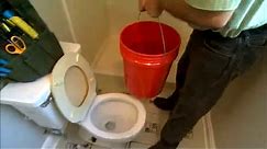 How to Drain a Toilet Bowl Before Removal - Today's Homeowner with Danny Lipford