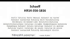 Schaeff HR14-356-1816 Parts Catalog