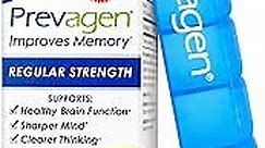 Prevagen Improves Memory - Regular Strength 10mg, 30 Capsules with Apoaequorin & Vitamin D 7-Day Pill Minder | Brain Supplement for Better Brain Health, Supports Healthy Brain Function