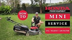 How To Service Your Honda Mower A Mini Service Oil, Air Filter and Blades