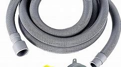 10ft Washing Machine Drain Hose Extension, Universal Dishwasher Drain Hose Kit with U-Bend Hose Holder, 3 Hose Clamps and 1 Extension Adapter