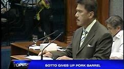 Sotto gives up pork barrel