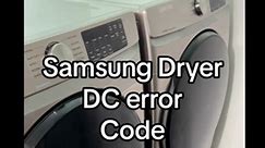 Samsung Electric Dryer DC error code no spin #ricosappliance #samsungrepair #appliancerepair
