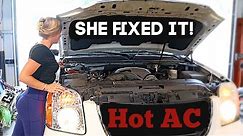 Teaching my wife how to fix her AC in her car. How to Recharge Your Car's AC System