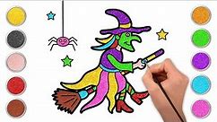 How To Draw a Witch | Drawing and Coloring for Kids | Chiki Art | HooplaKidz How To
