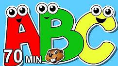 "Alphabet Songs Collection" & More | Busy Beavers 70 Min Compilation, Learn to Sing the ABCs, Baby