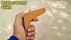 Rubber Band Gun Made With Cardboard - Simple and Easy!