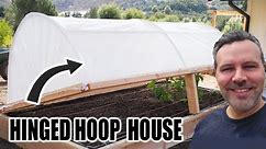 How to Build a HINGED HOOP HOUSE for a Raised Bed