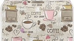 Coffee Theme 2 Slice Toaster Covers Dust Protection Bread Maker Covers Toaster Oven Cloth Cover Kitchen Accessories Washable Appliance Cover