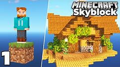 Minecraft Skyblock, but it's One Block #1 Starter house!