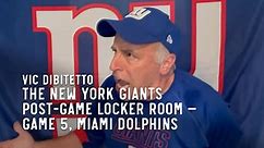 The New York Giants Post-Game Locker Room with Vic DiBitetto — Game 5, Miami Dolphins
