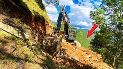 Don't Look Down! INSANE Mountain Road Built by Excavator on Sheer Cliff | Excavator Planet
