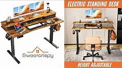Height-Adjustable Electric Table with Drawers & Shelves | Step-by-Step Tutorial Office desk