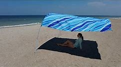 Homemade DIY Beach Shade Canopy Setup (Easy To Make Cordless Windproof Beach Tent Sun Shade Design)