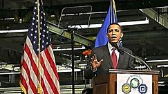 Barack Obama pays a visit to the General Motors assembly plant in Janesville, WI. 2/13/08 These photos were turned into this music video