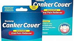Dentemp Canker Sore Medicine 2pk Canker Cover - Oral Pain Reliever (12 Count) - Treatment to Relieve Canker Pain, Mouth Sores & Mouth Irritation - Fast Acting Canker Sore Relief Tablets for Adults
