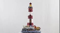 Christmas Village Lighthouse - Lighted Musical Snow Village Collectible Building - Christmas Village Houses - Perfect Addition to Your Christmas Indoor Decorations & Holiday Displays - Made of Resin