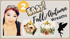 How to make easy Fall /Autumn Wreaths / 2 Dollar Tree Wreaths for Autumn