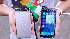 Nexus 6P vs iPhone 6S Plus Drop Test!