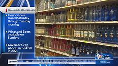 Texas liquor stores closed